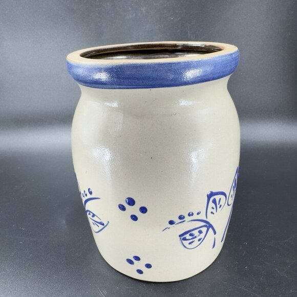 1995 Beaumont Brothers Pottery Stoneware Utensil Holder Vase Salt Glaze TN BBP - Picture 10 of 12